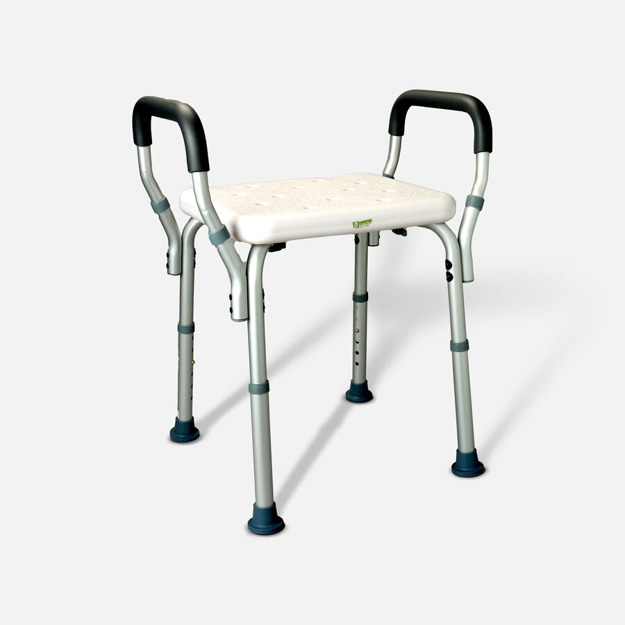 Essential Medical Deluxe Molded Shower Bench with Arms, , large image number 1