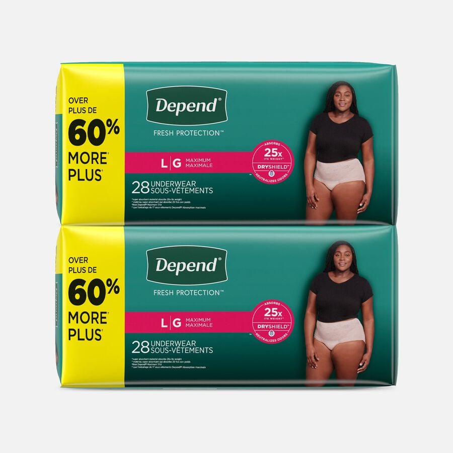 Depend FIT-FLEX Underwear, Maximum Absorbency, Large, 28 ct. (2-Pack), , large image number 0