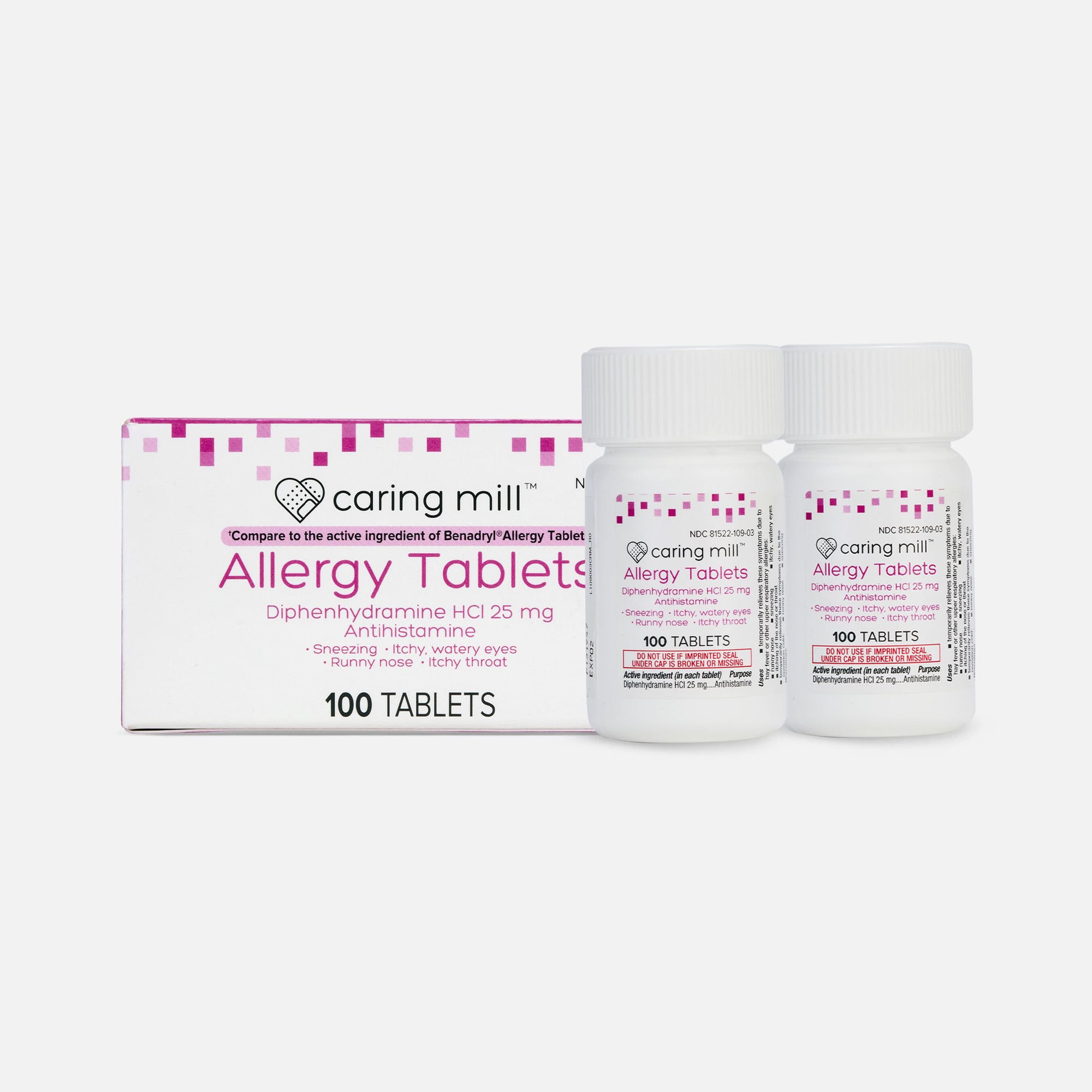 HSA Eligible Caring Mill™ Diphedryl Allergy Relief Tablets, 100 ct. (2
