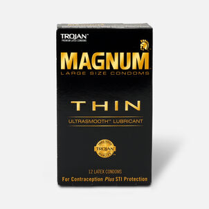 Trojan Condoms Magnum Lubricated Latex Thin, Large 12 ct.