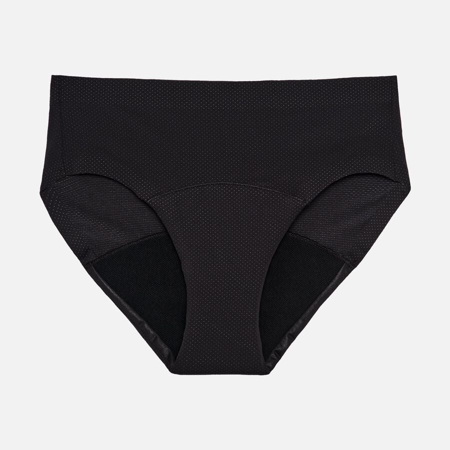 Thinx Breathable Hiphugger Period Underwear, Black, , large image number 0
