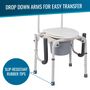 DMI® Steel Drop-Arm Bedside Commode, , large image number 2