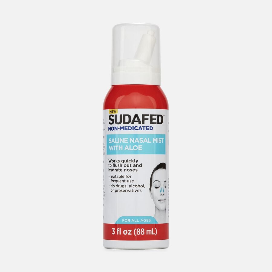 Sudafed Non-Medicated Saline Nasal Mist with Aloe, 3 fl oz., , large image number 0