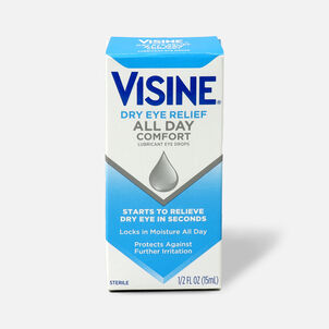 Visine Dry Eye Relief All Day Comfort Lubricant Eye Drops, .5 fl oz.