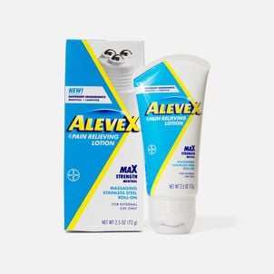 AleveX Pain Relieving Lotion with Rollerball, Powerful & Long-Lasting Targeted Pain Relief With Deep Pressure Massage Applicator
