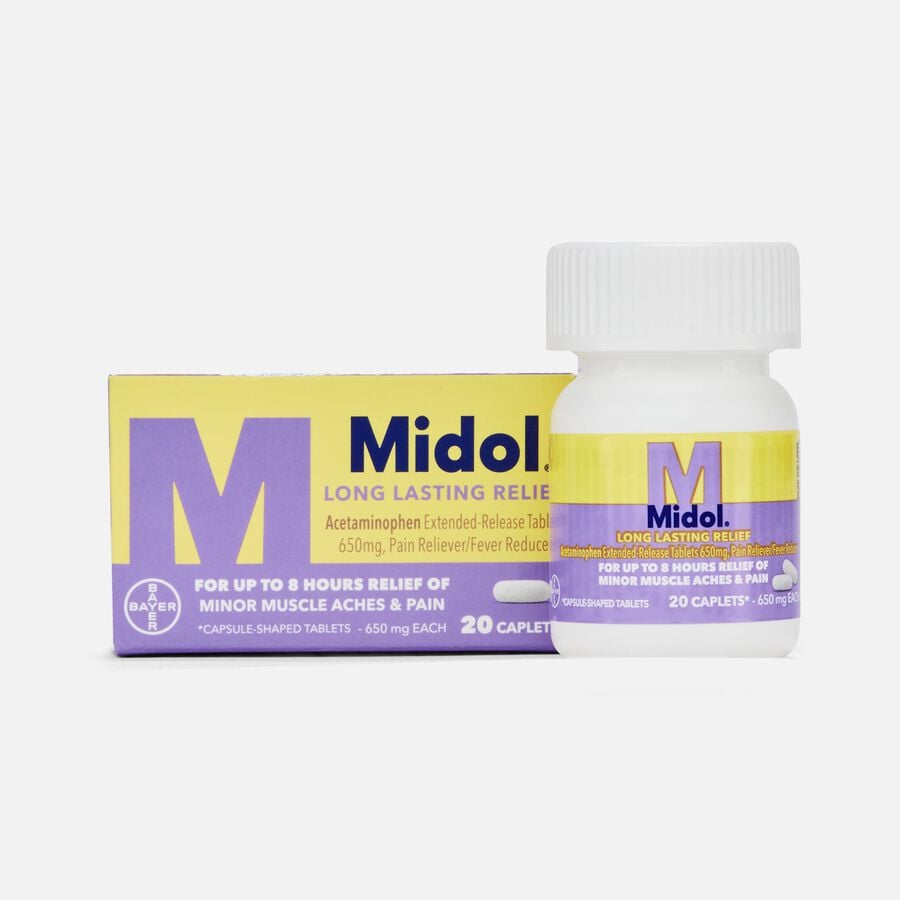Midol Long Lasting Relief Caplets, 20 ct., , large image number 0