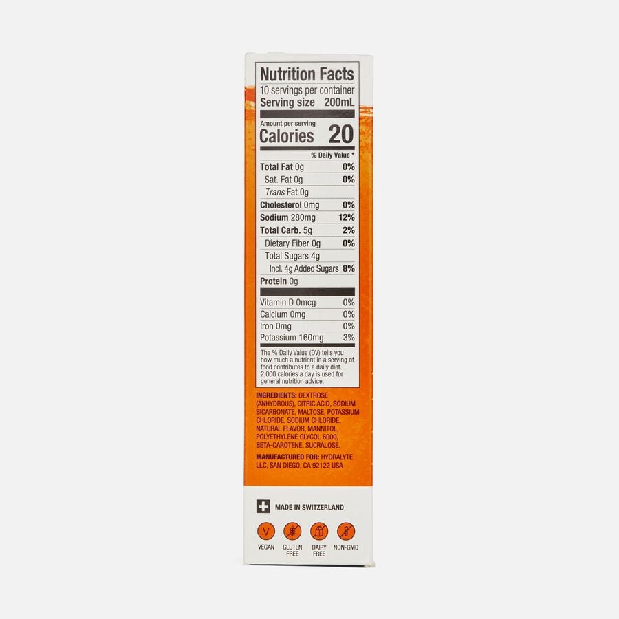 Hydralyte Effervescent Electrolyte Tablets, Orange, 20 ct. (2-Pack), , large image number 2