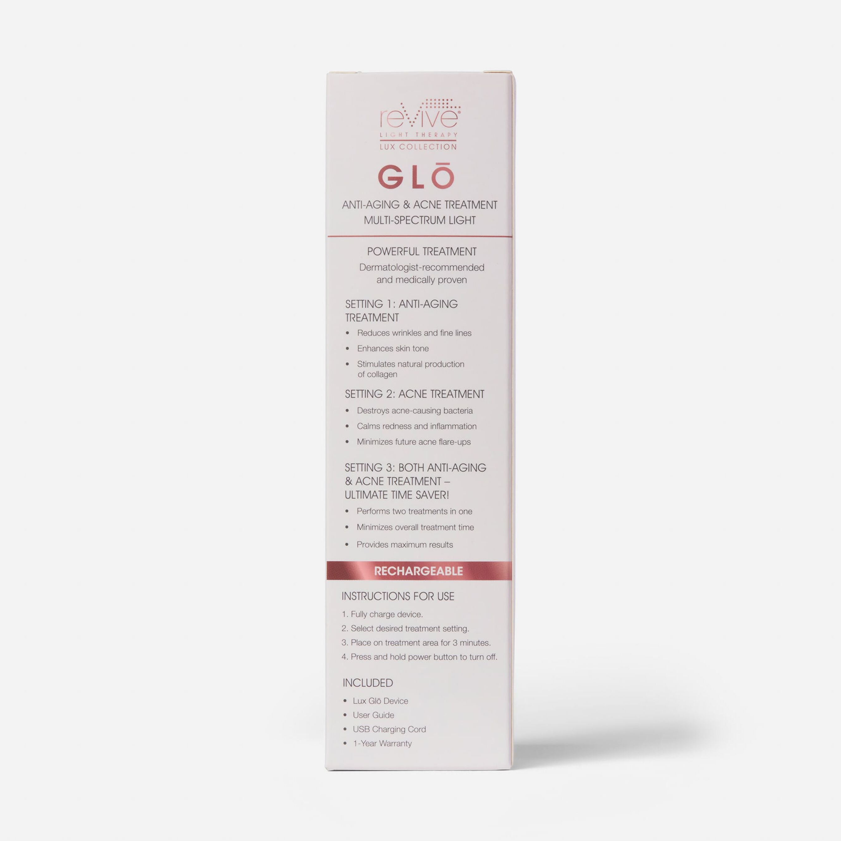 HSA Eligible reVive Light Therapy LUX Glo Light Therapy Acne Device