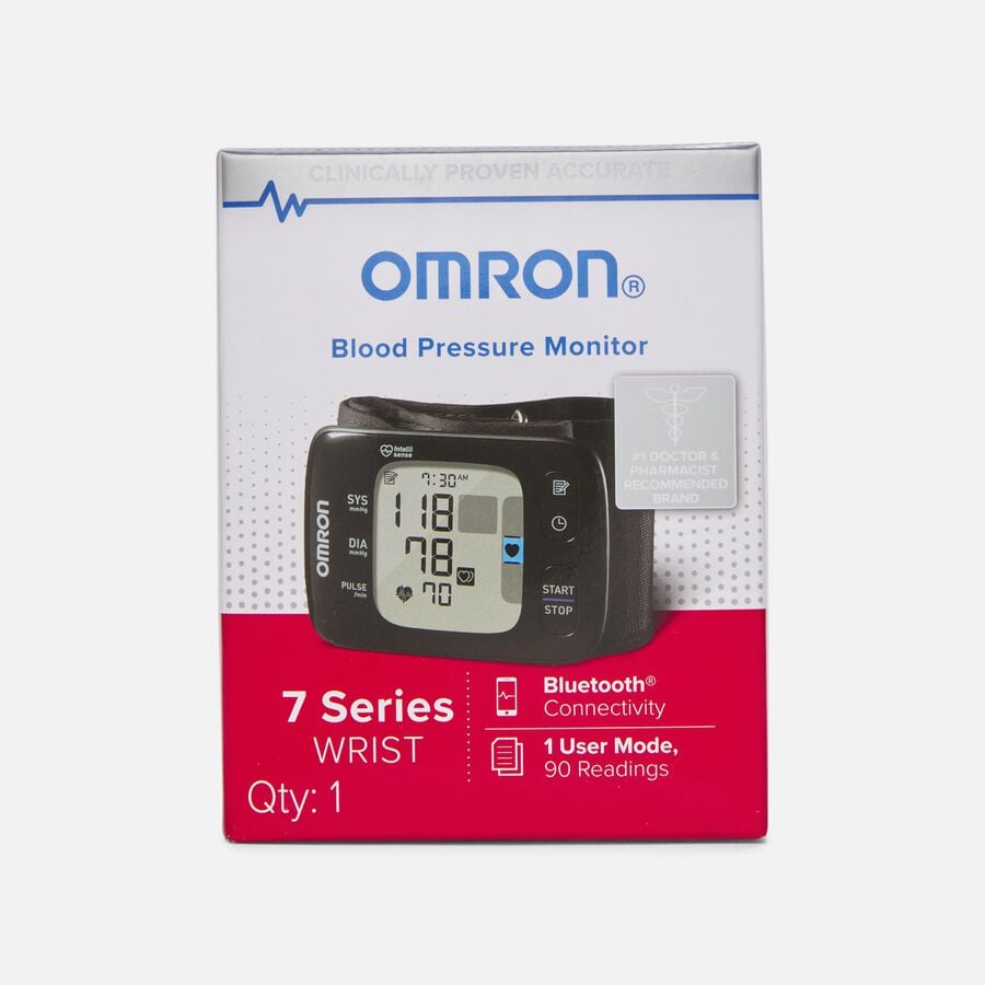 OMRON 7 Series Wireless Wrist Blood Pressure Monitor, Bluetooth Connected, , large image number 1
