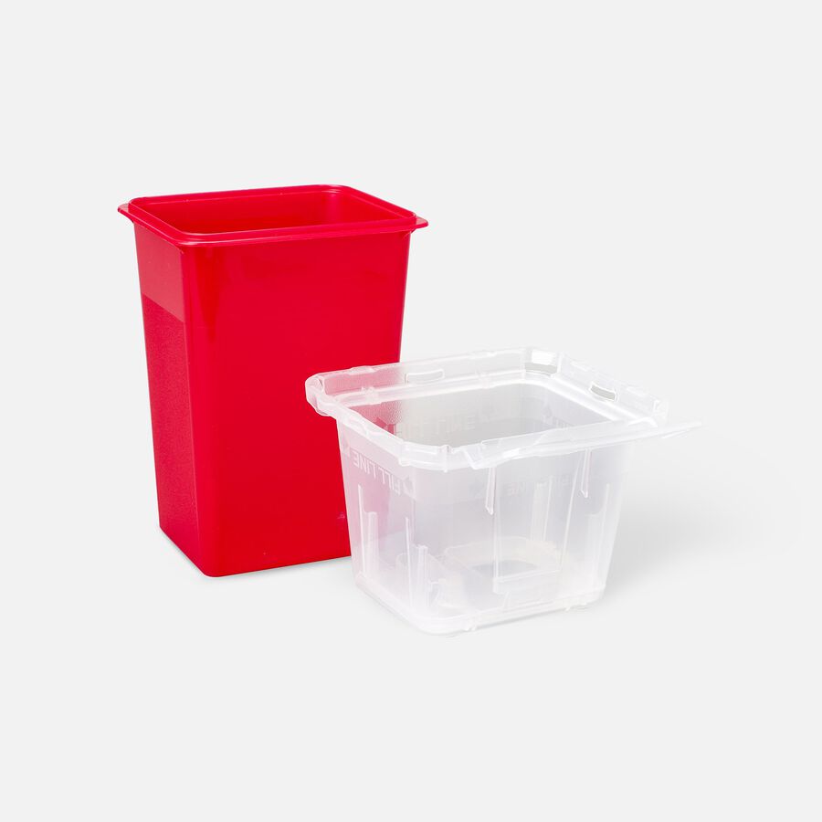 1.5 qt Nestable Sharps Container, 9" x 4.5" x 4", , large image number 1