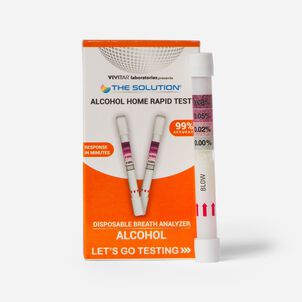 The Solution Alcohol Breath Analyzer Home Rapid Test, Disposable, 2 ct.