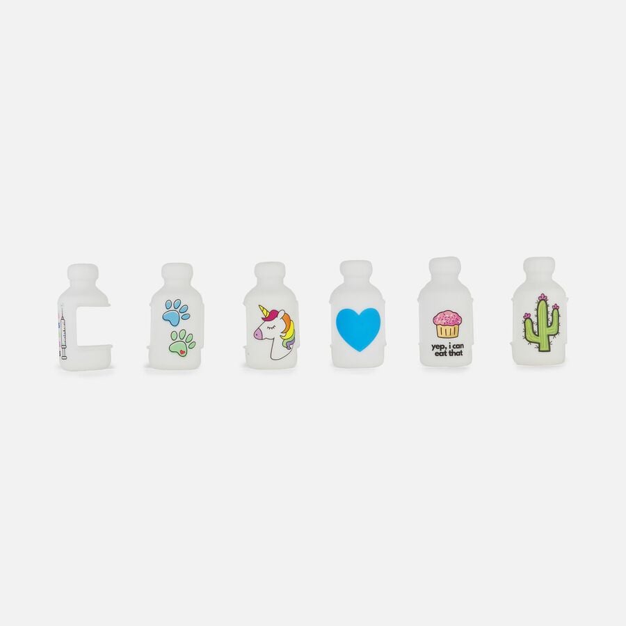 Vial Safe Insulin Vial Protector, Size Short, Diabetes Prints, 6-Pack, , large image number 2