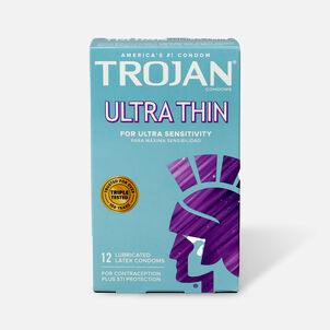 Trojan Ultra Thin Lubricated Latex Condoms, 36 ct.