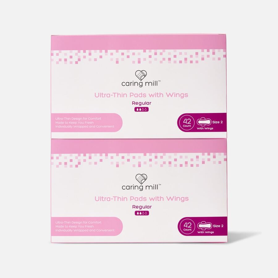 Caring Mill™ Ultra Thin Pads With Wings Size 2, 42 ct. (2-Pack), , large image number 0