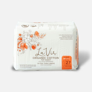 La Vie Organic Cotton Top Sheet UltraThin Pads with Wings Regular 16ct