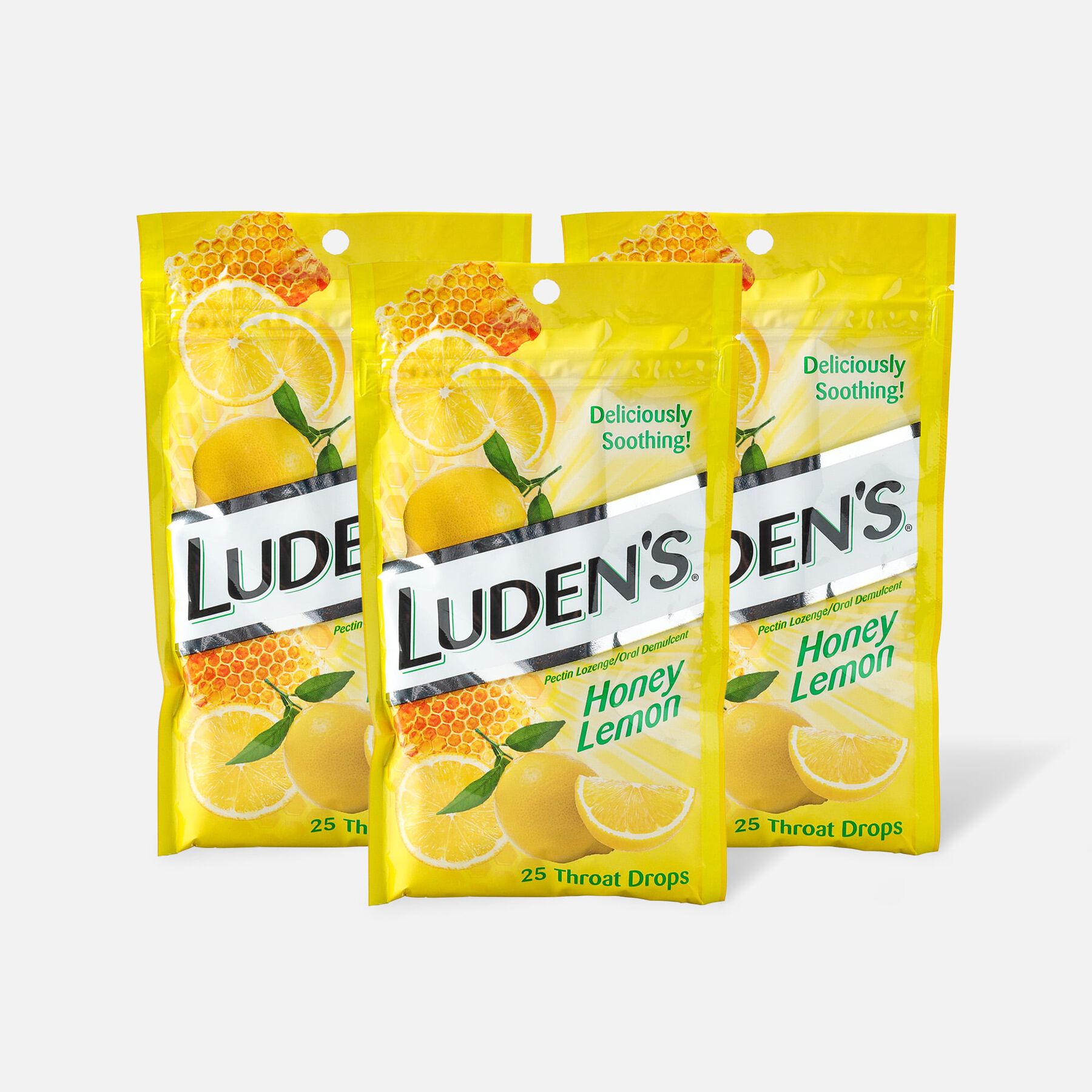 HSA Eligible Luden's Honey Lemon Throat Drops, 25 ct. (3Pack) HSA Eligible