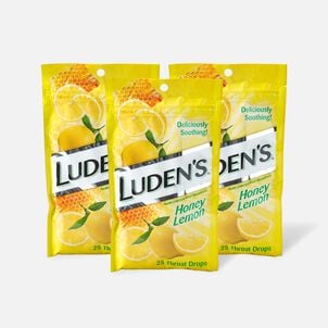 Luden's Honey Lemon Throat Drops, 25 ct. (3-Pack)