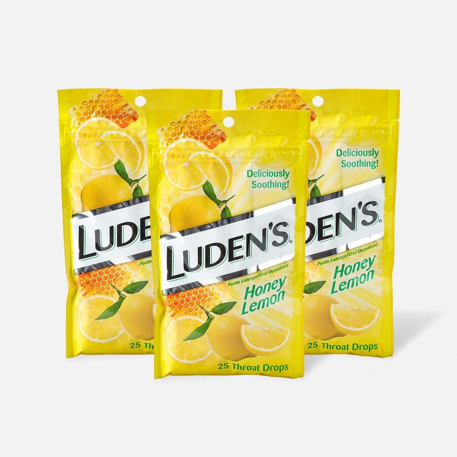 Luden's Honey Lemon Throat Drops, 25 ct. (3-Pack), , large image number 0