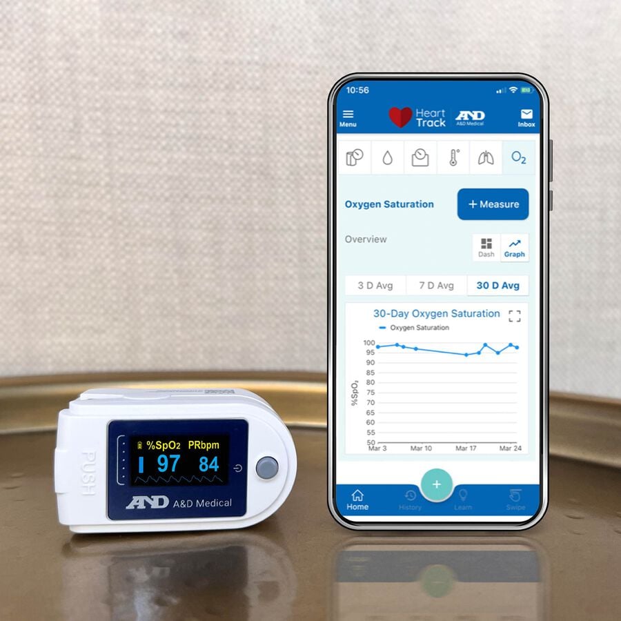 A&D Medical Essential Wireless Fingertip Pulse Oximeter, , large image number 3