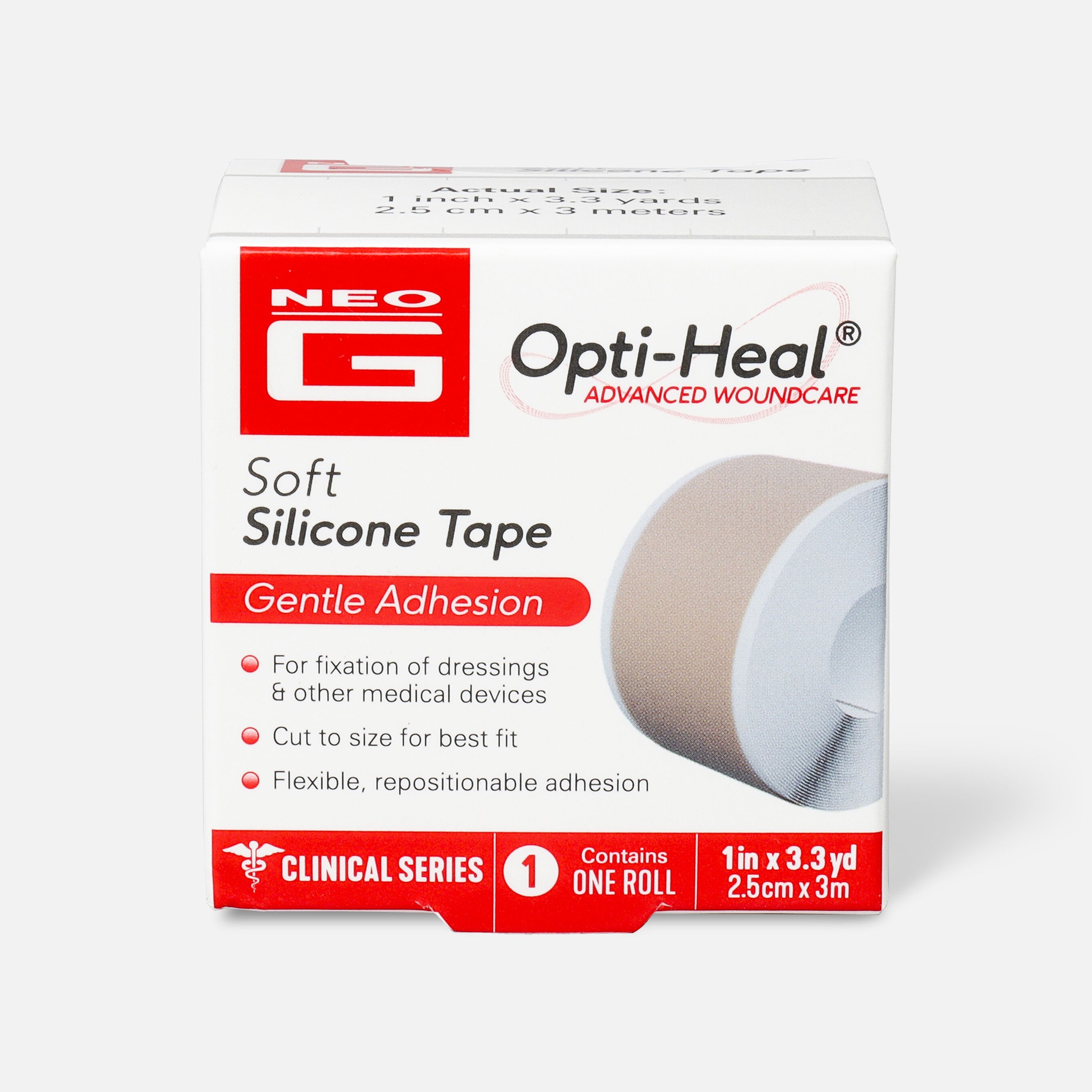 HSA Eligible Neo G Soft Silicone Tape, 1" x 3.3 yrd HSA Eligible