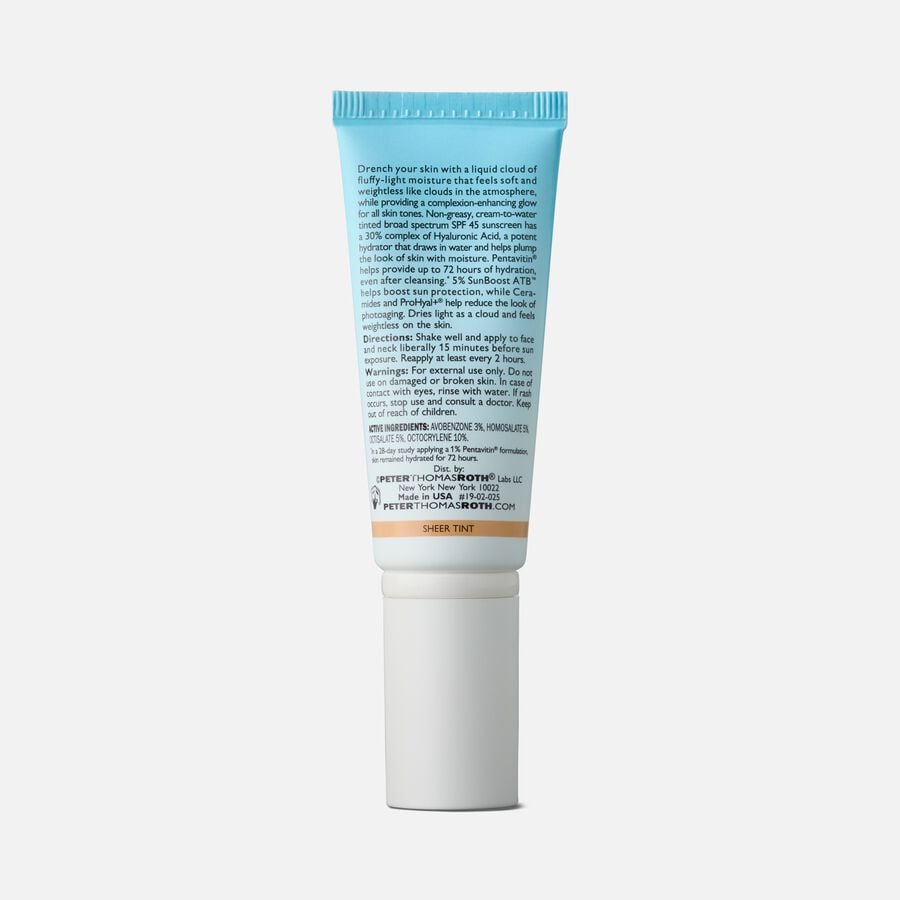 Peter Thomas Roth Water Drench Broad Spectrum SPF 45 Hyaluronic Sheer Tint Moisturizer, 20 ml, , large image number 1