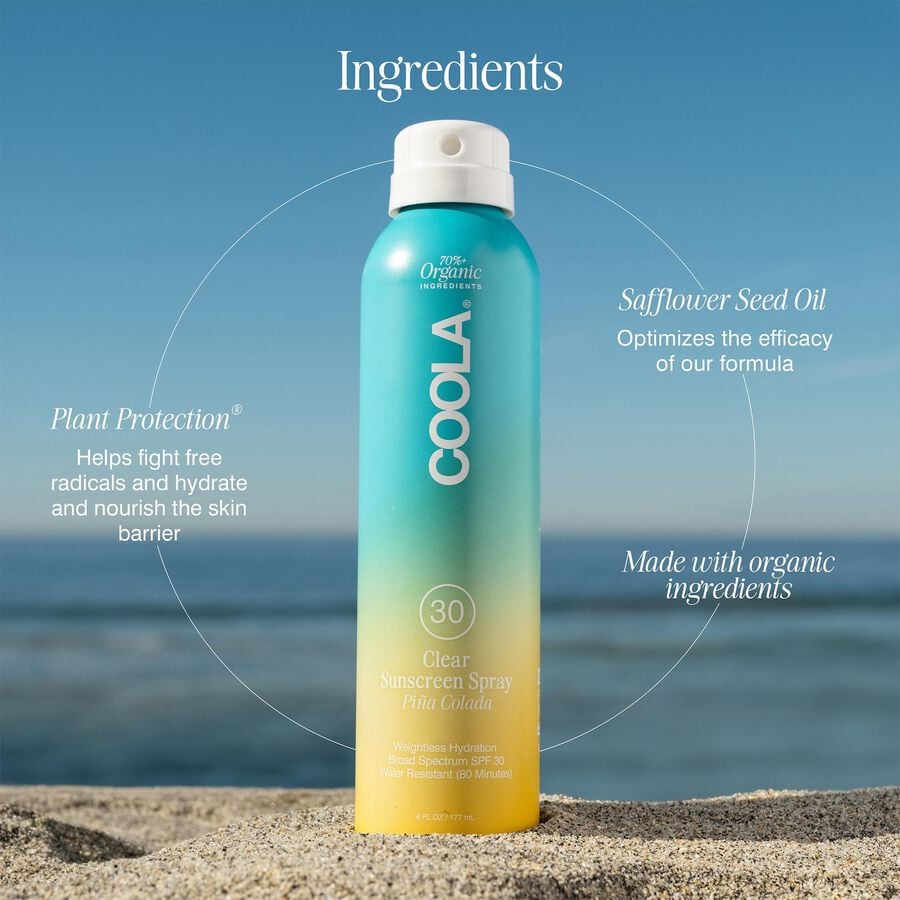 COOLA Classic Body Organic Sunscreen Spray SPF 30, Pina Colada, 6 oz., , large image number 1