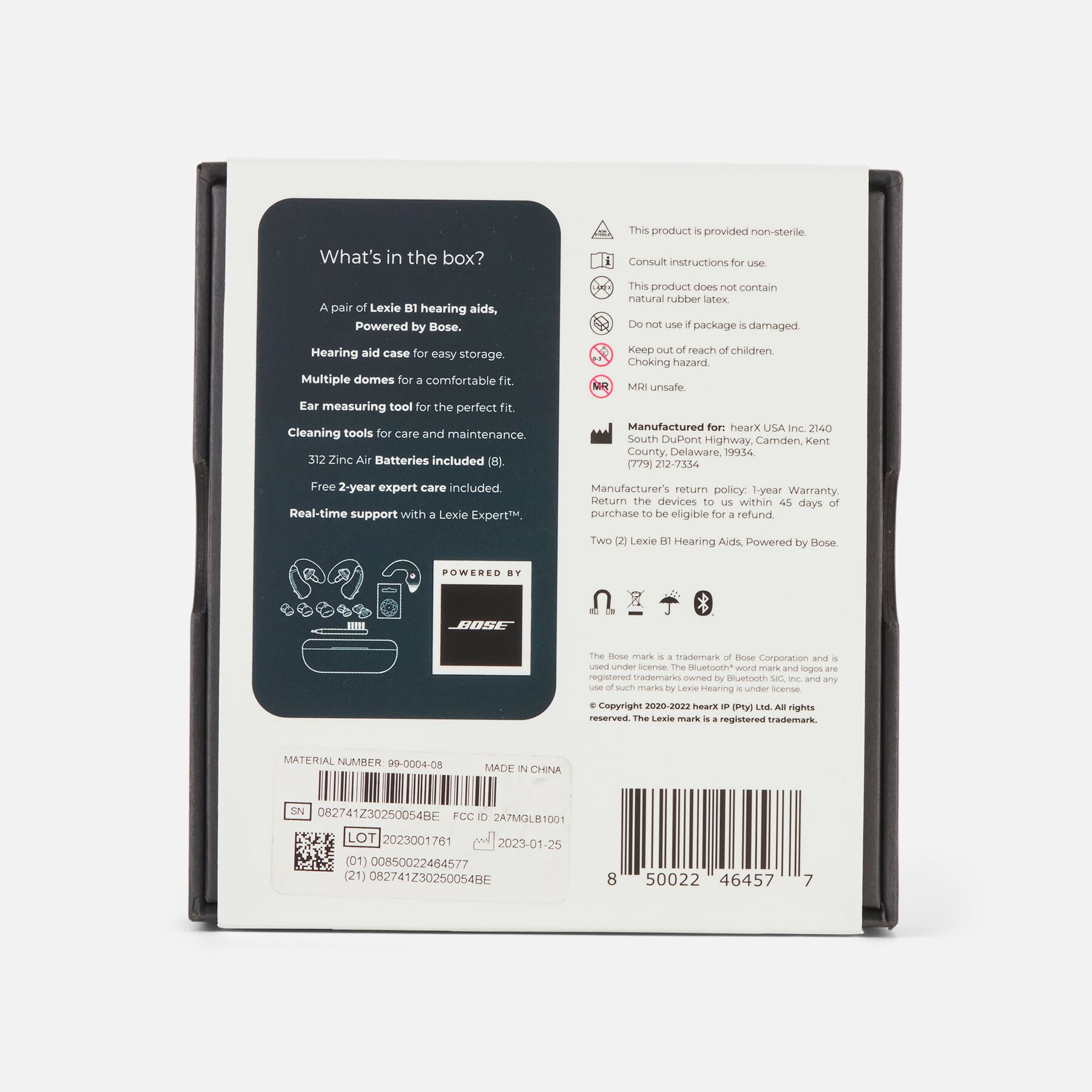 HSA Eligible Lexie B1 Powered by Bose Selffitting OTC Hearing Aids