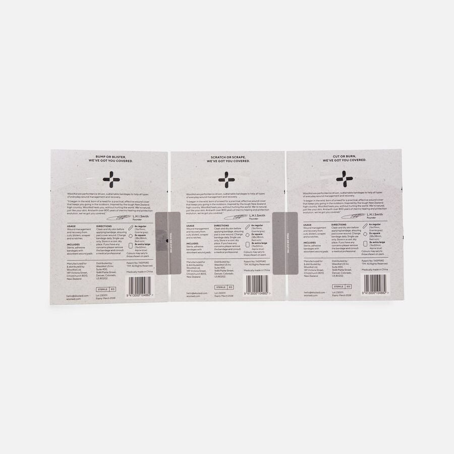 WoolAid Merino Wool Adhesive Bandages, Multipacks, 30 ct., , large image number 1