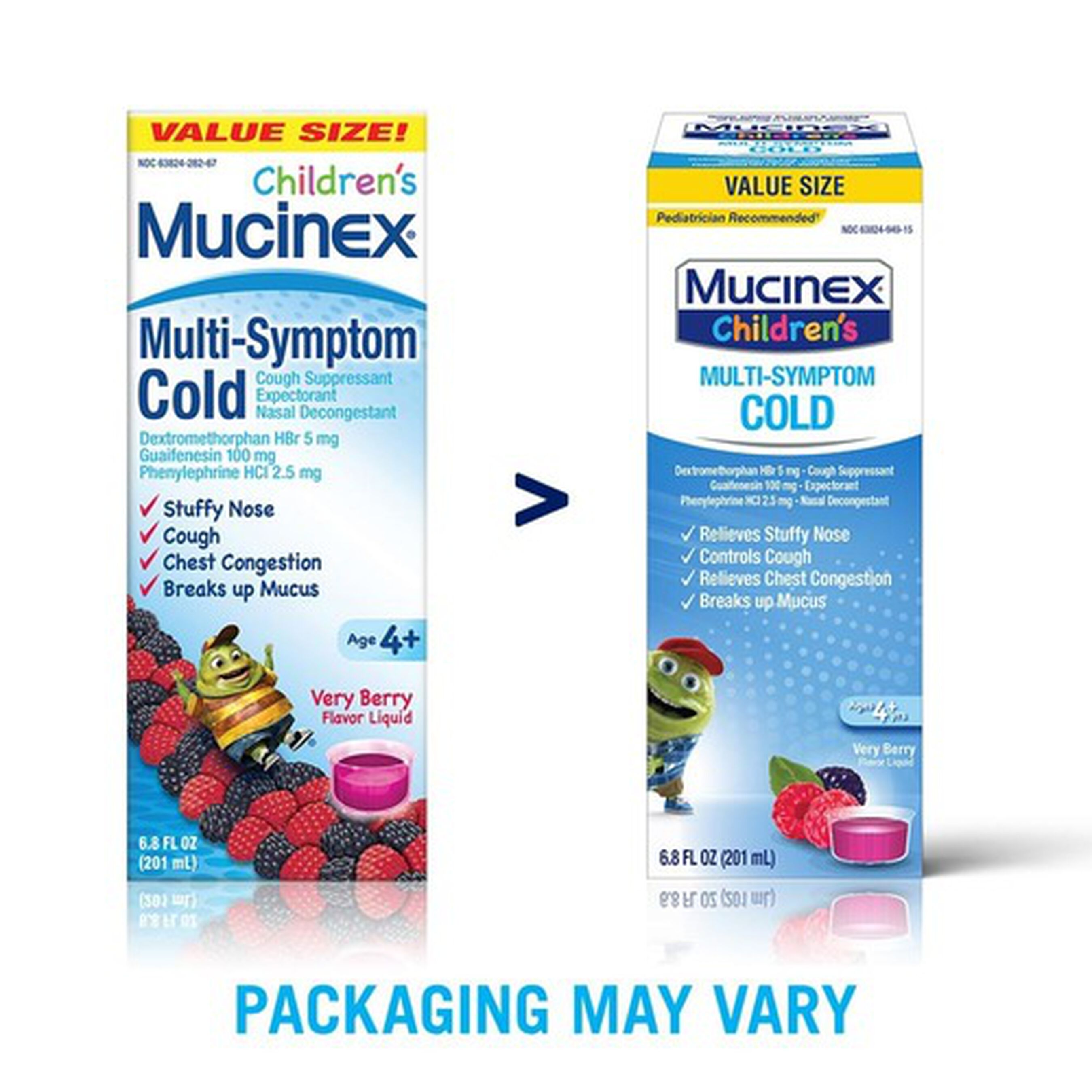 Mucinex Children's MultiSymptom Liquid Cold, Very Berry, 4 oz