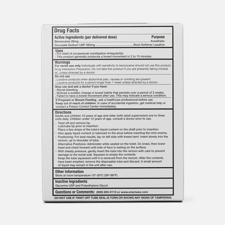 ENEMEEZ&reg; Plus Mini-Enema Docusate Sodium 283 mg, 30 ct., , large image number 1
