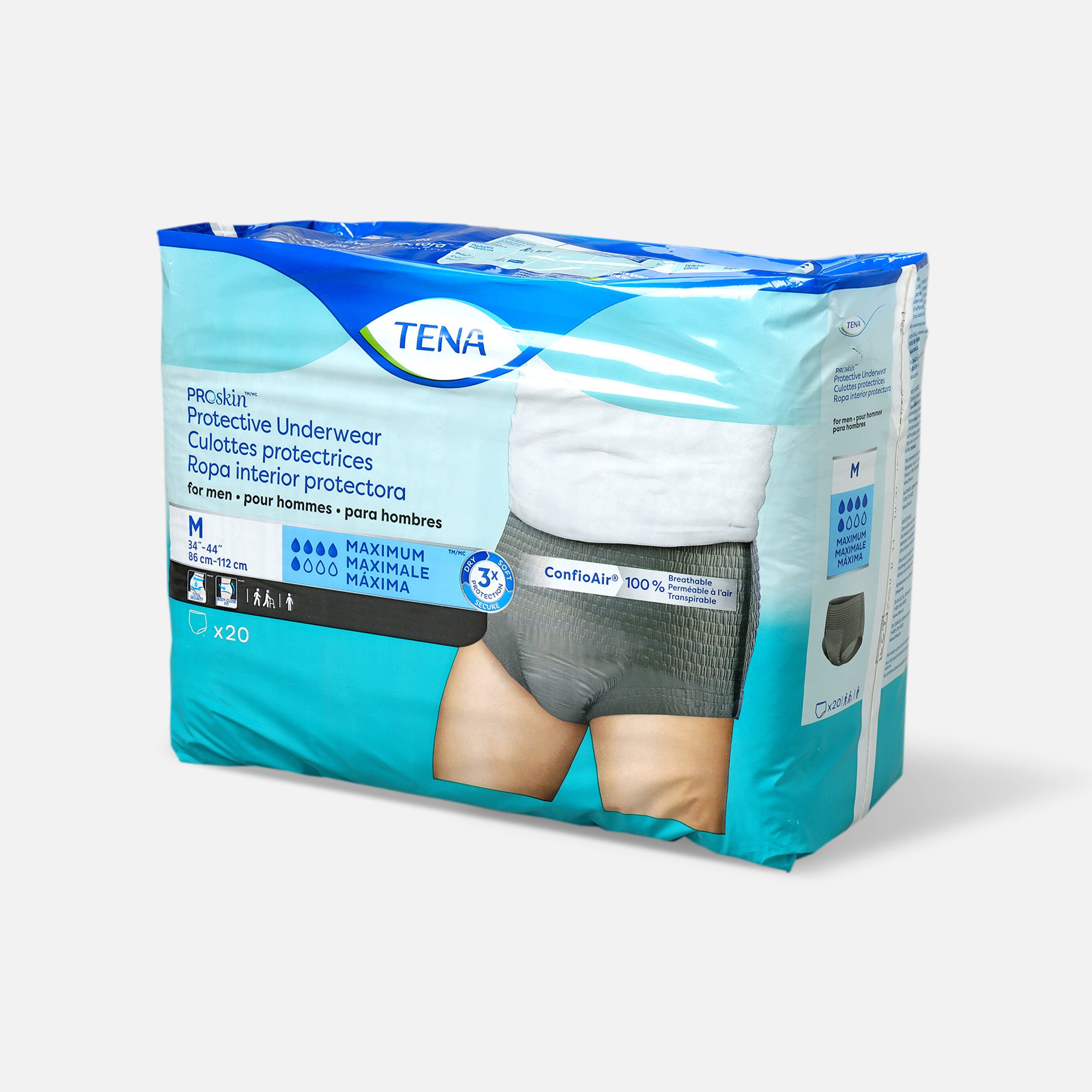 Tena Proskin™ Protective Incontinence Underwear For Men Maximum Absorbency Smallmedium 20 Count 