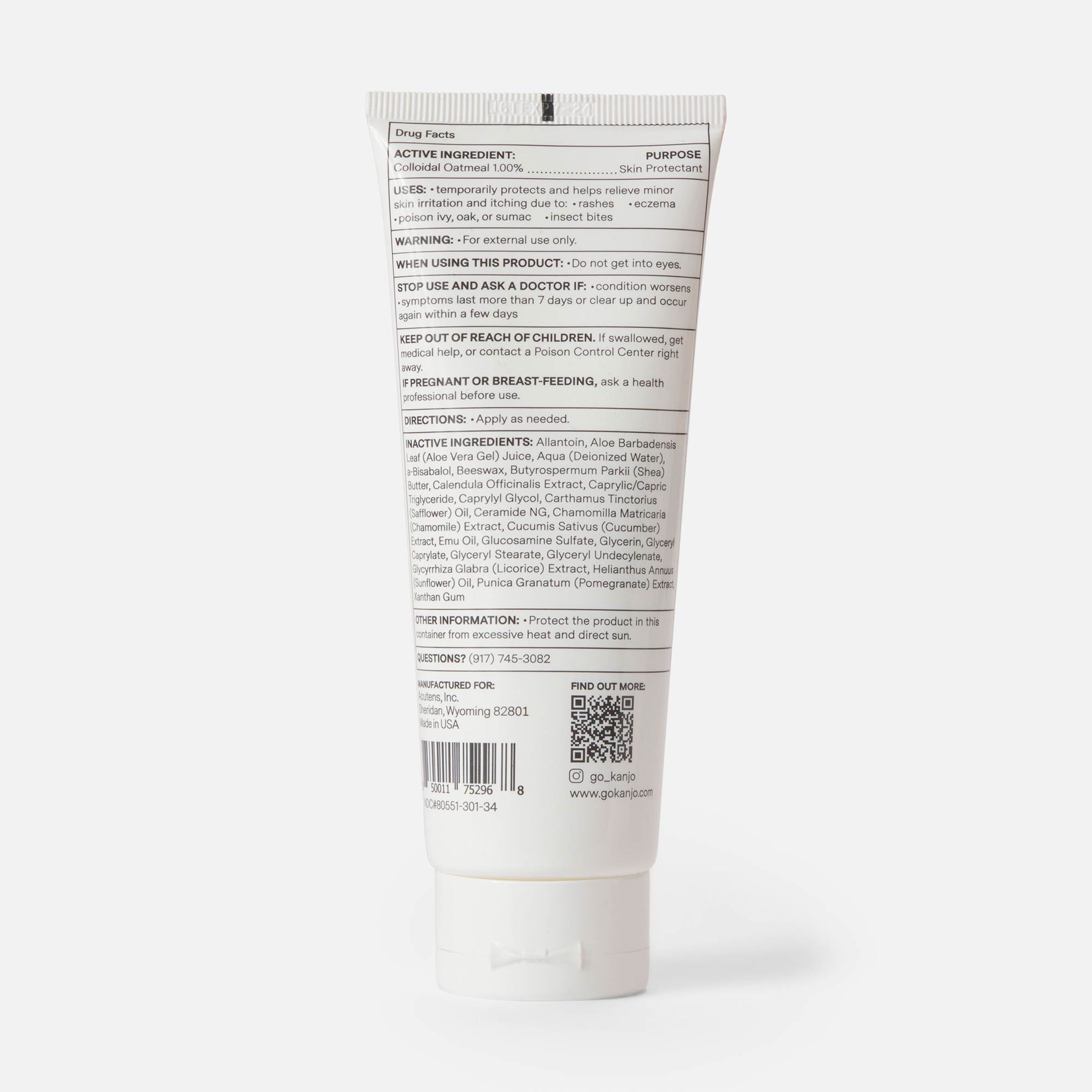 Kanjo Natural Eczema Relief Cream, 3.4 oz.