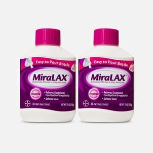 MiraLAX Laxative Powder for Gentle Constipation Relief - 30 Dose Bottle (2-Pack)