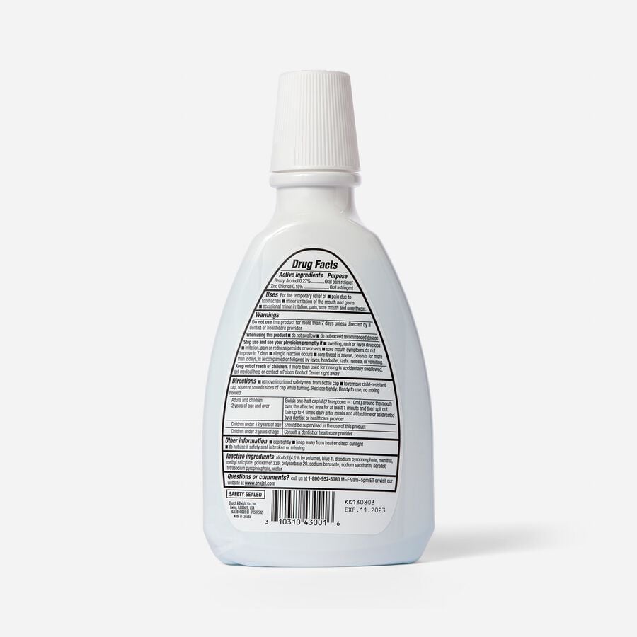 Orajel Toothache Rinse, 16 oz., , large image number 1