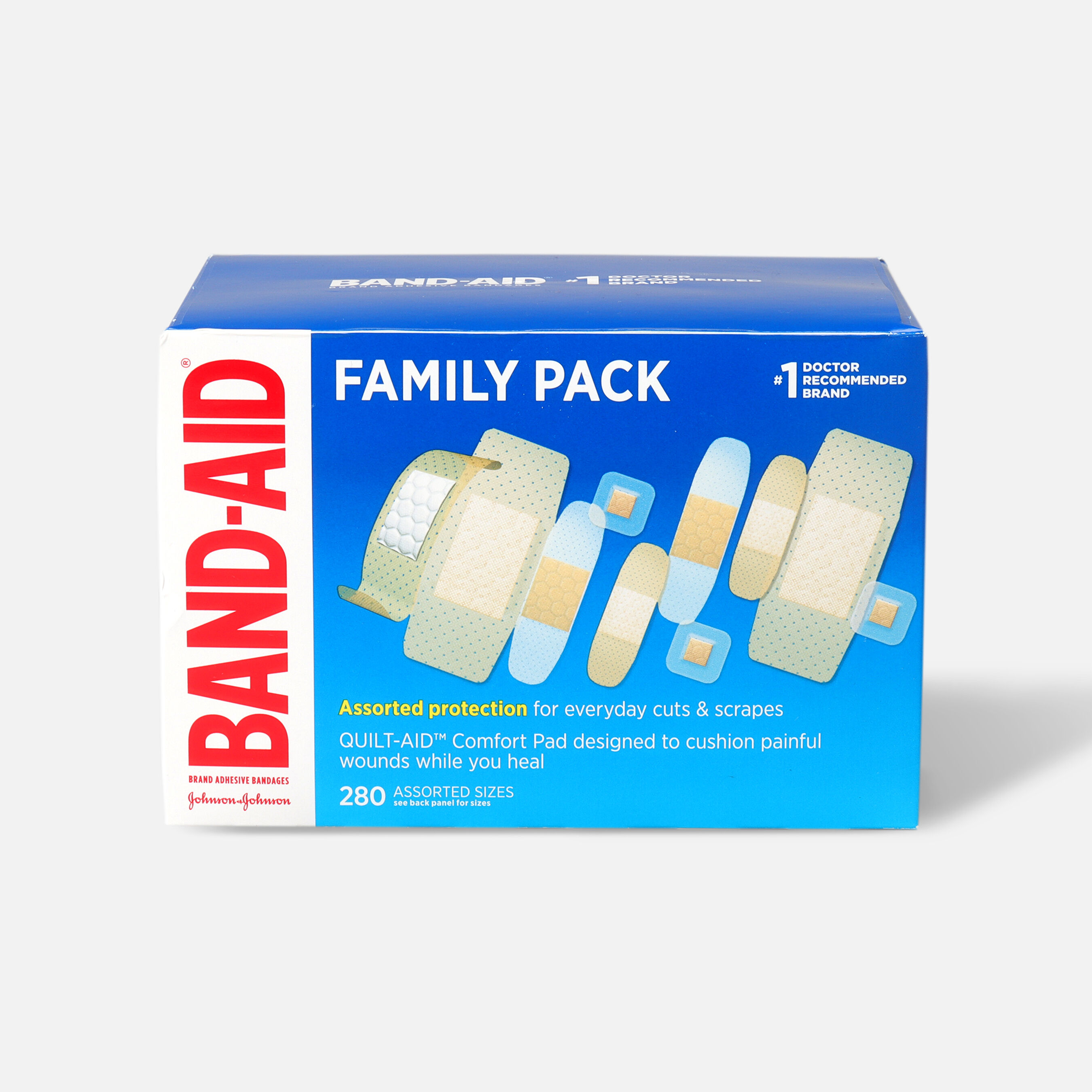BandAid Sheer Variety Pack Assorted, 280 ea