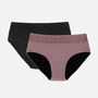 Thinx 2-Pack Hiphugger, Black/Dusk (Moderate Absorbency), , large image number 0