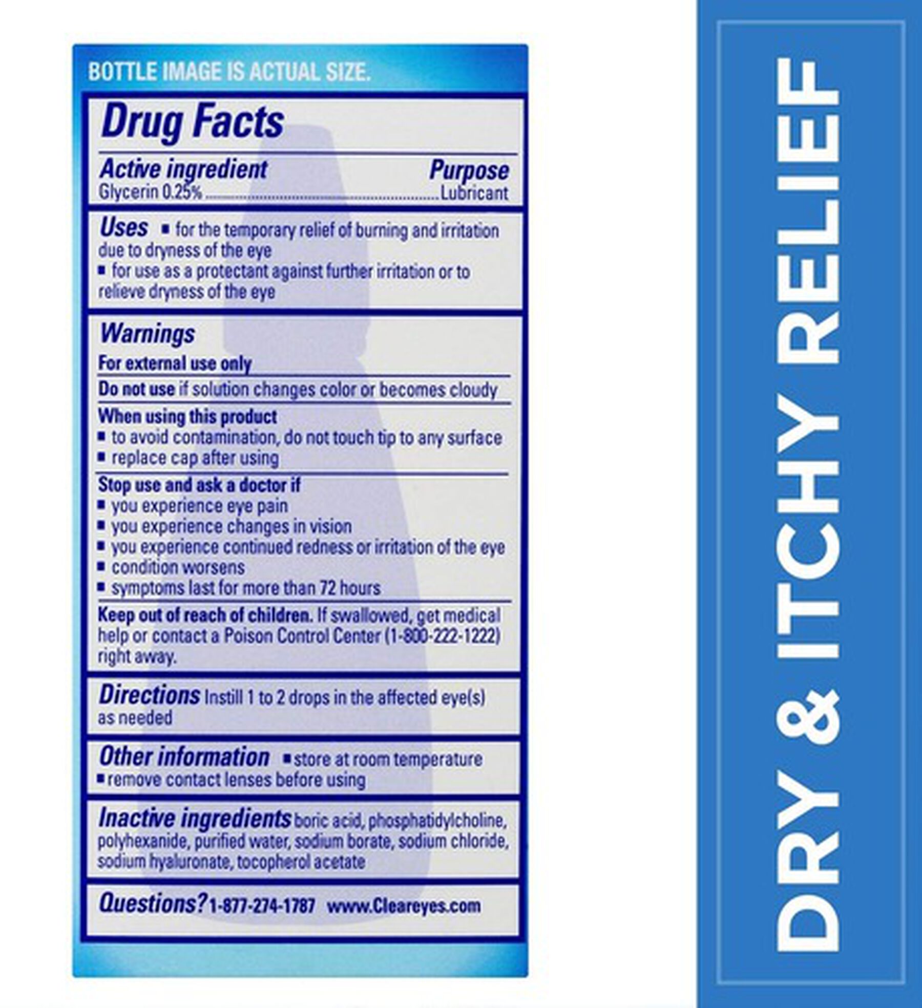 Clear Eyes Advanced Dry & Itchy Drops, .5 oz