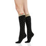 VIM & VIGR Cotton Compression Socks, Petite Dot Black and Tan, M/L, 30-40 mmHg, , large image number 3