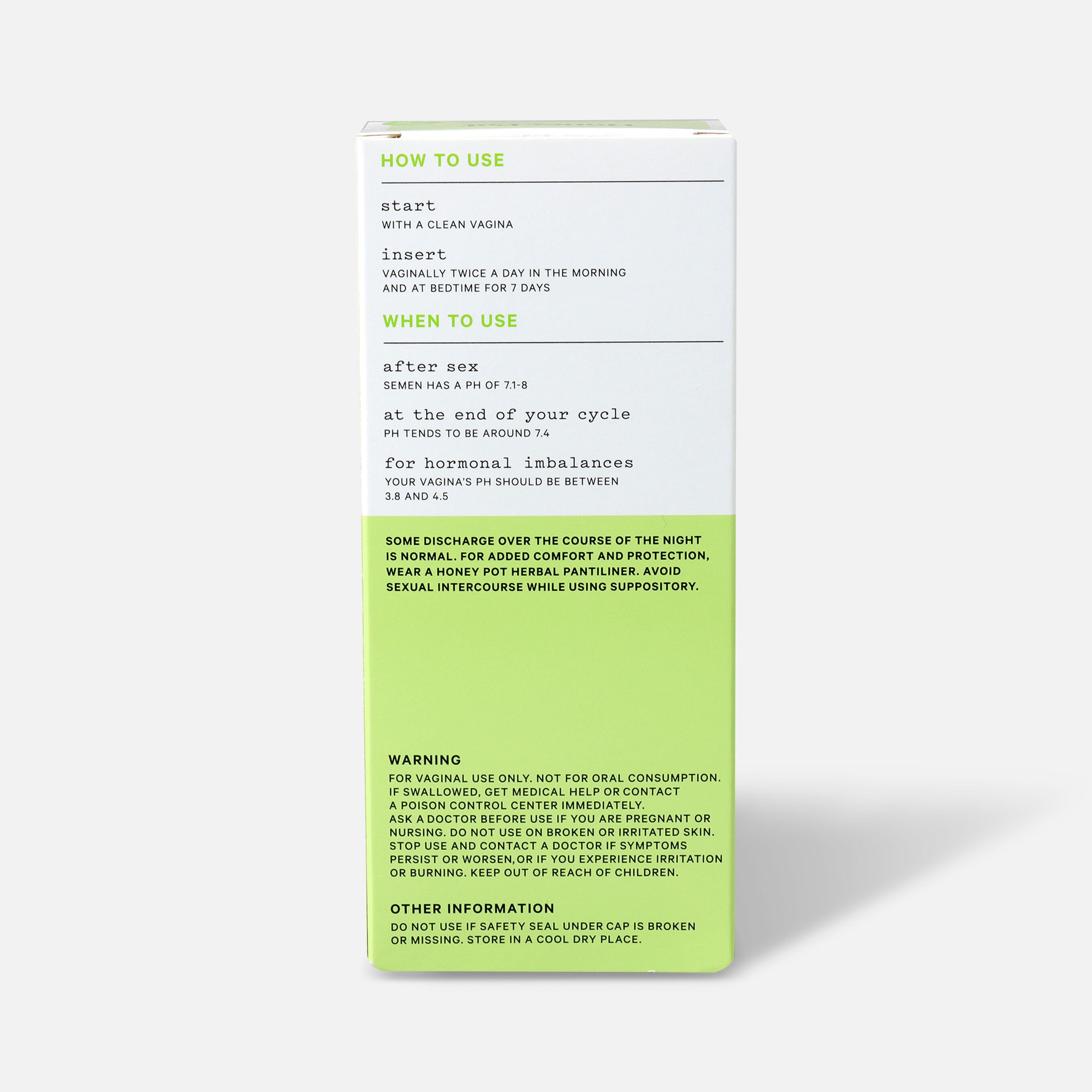 The Honey Pot Boric Acid & Herbs 7 Day Suppositories, 14ct