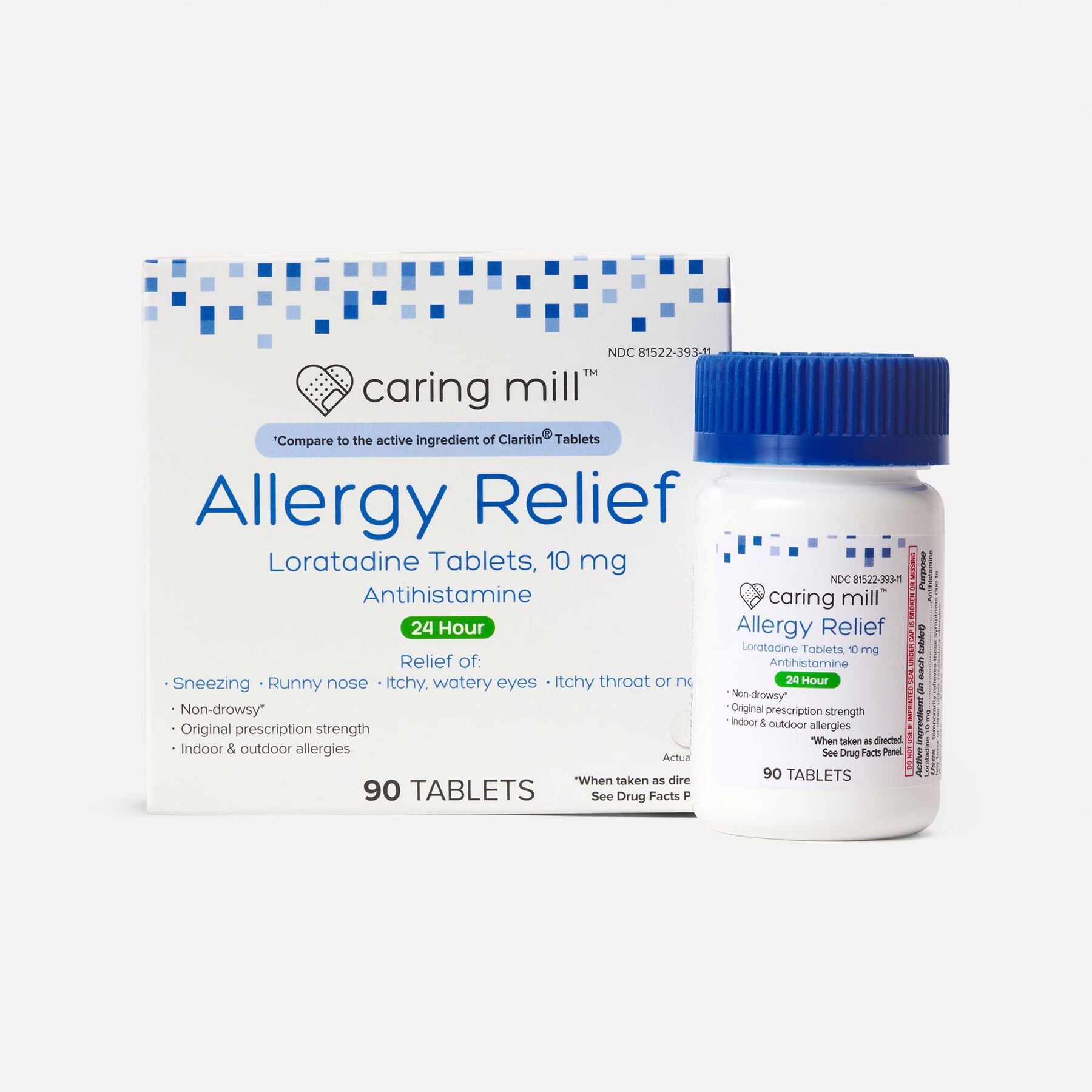 HSA Eligible Caring Mill™ Allergy Relief Loratadine Tablets, 90 ct