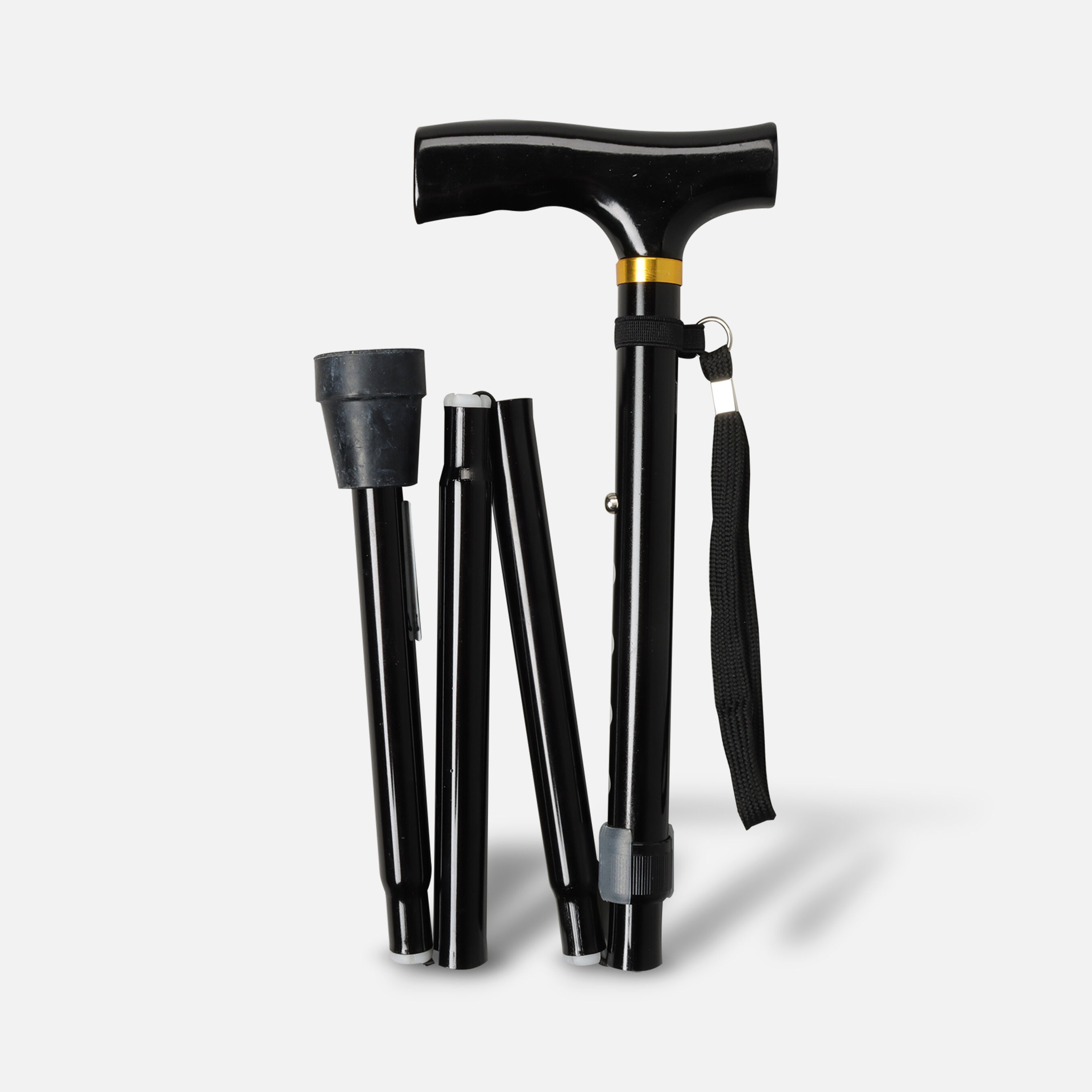 Invacare Adjustable Black Folding Cane, 1 ea