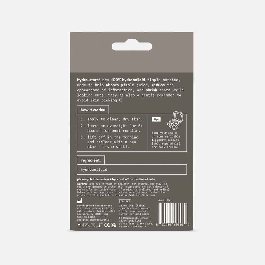 Starface Hydro-Star Earth Pimple Patches, 32 ct., , large image number 1