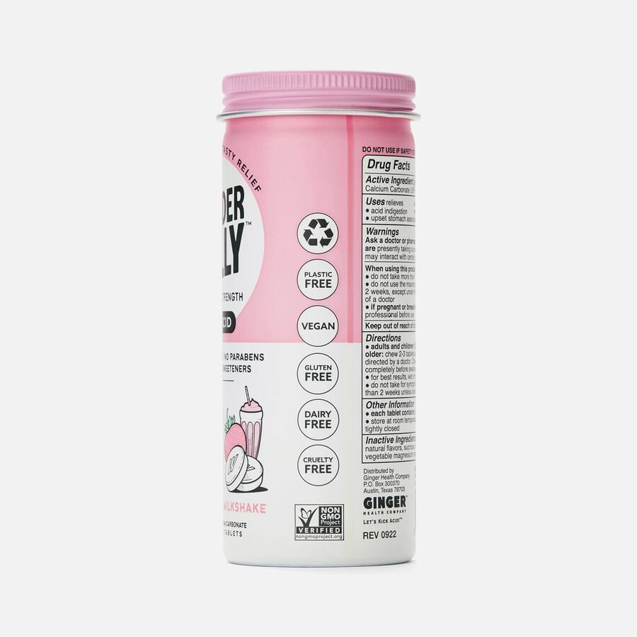 Wonderbelly Antacids, Strawberry Milkshake, 60 ct, , large image number 1