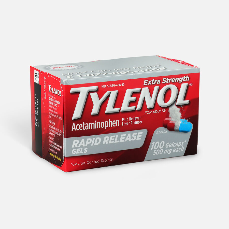 Tylenol Extra Strength Rapid Release Gels, 100 ct
