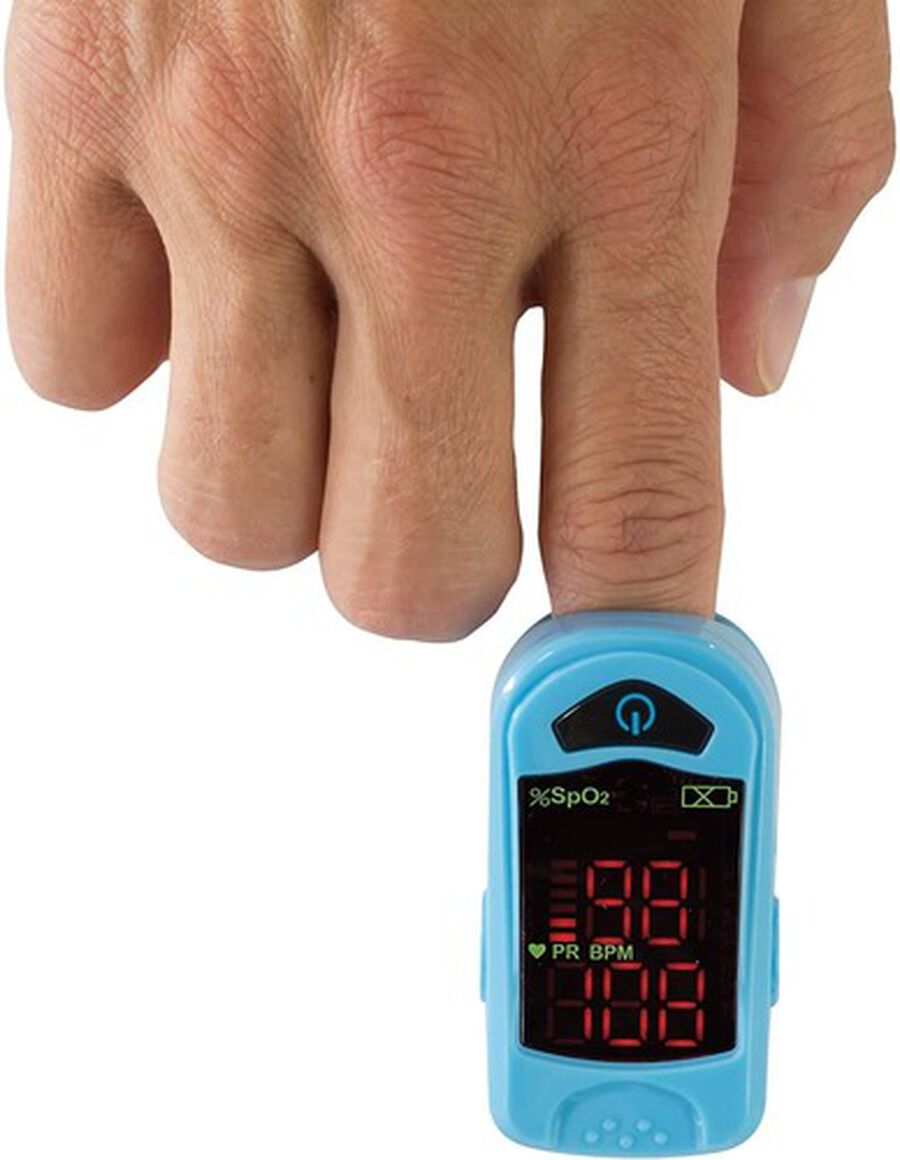 Carex Finger Pulse Oximeter Oxygen Saturation Monitor for Pediatric and Adult, , large image number 1