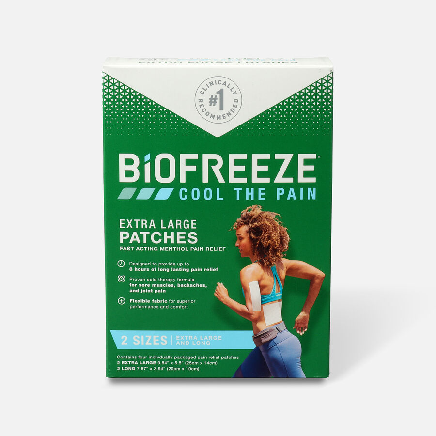 Biofreeze Extra Large Pain Relief Patch, Variety Pack, 4 pc, , large image number 0