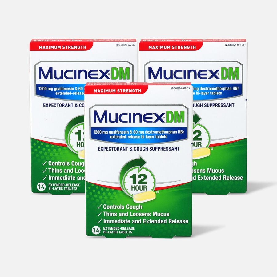Mucinex Max Strength Extended Release Bi-Layer Tablets, 14 ct. (3-Pack), , large image number 0