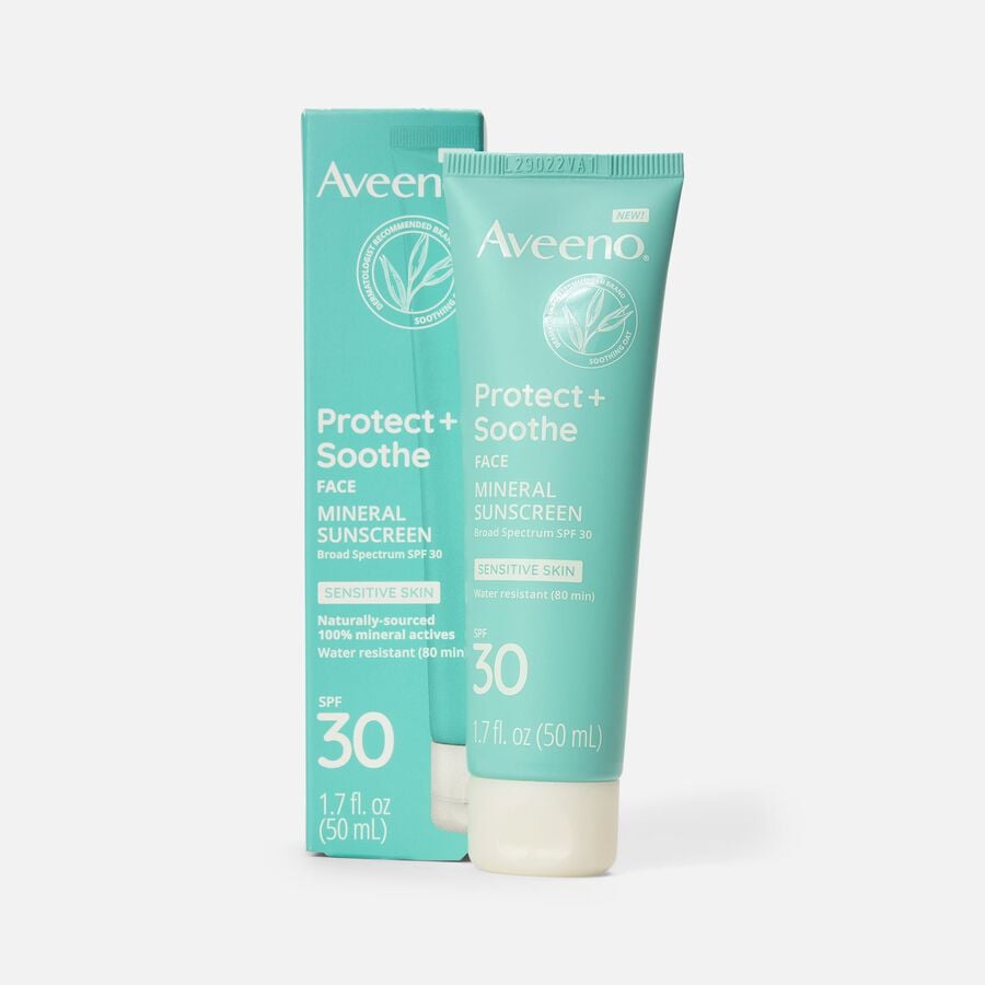 Aveeno Protect + Soothe Face Mineral Sunscreen SPF 30, 1.7 oz., , large image number 0