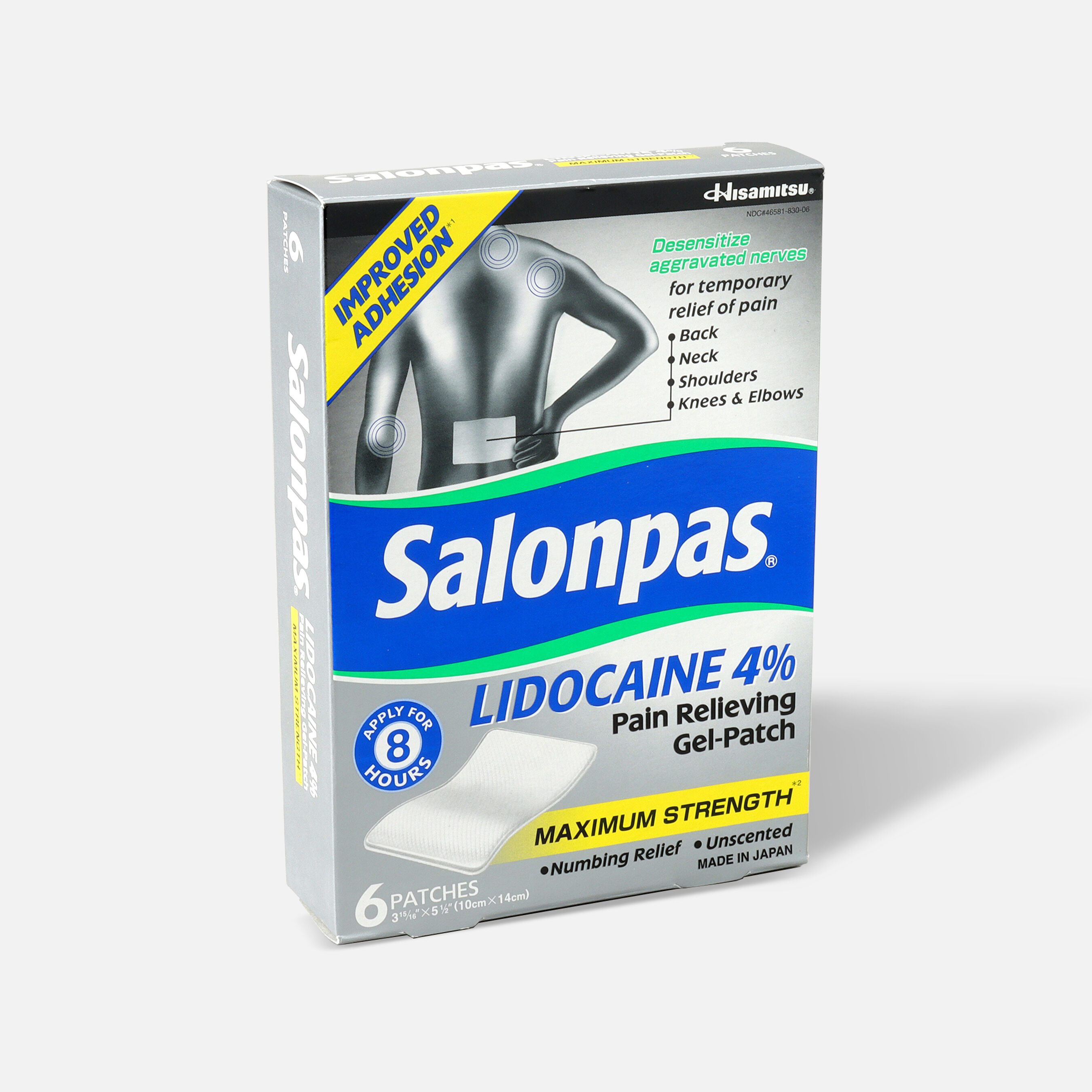 Salonpas Lidocaine GelPatch, 6 ct.