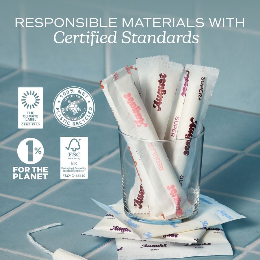 August Regular Tampons, 16 ct., , large image number 6